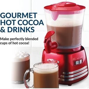 Hot chocolate,  milk frother, cappuccino, latte maker with dispenser
